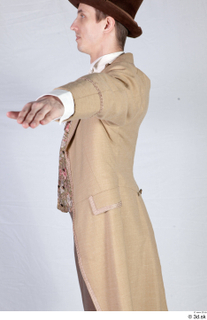  Photos Man in Historical suit 8 19th century Beige jacket Beige suit Historical clothing upper body 0002.jpg